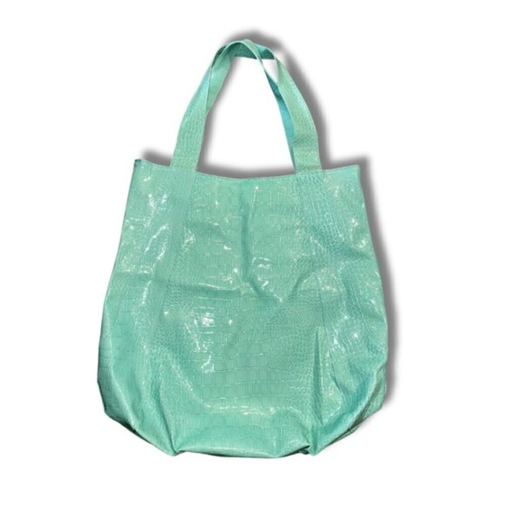 Aqua GreenCrocodile Tote